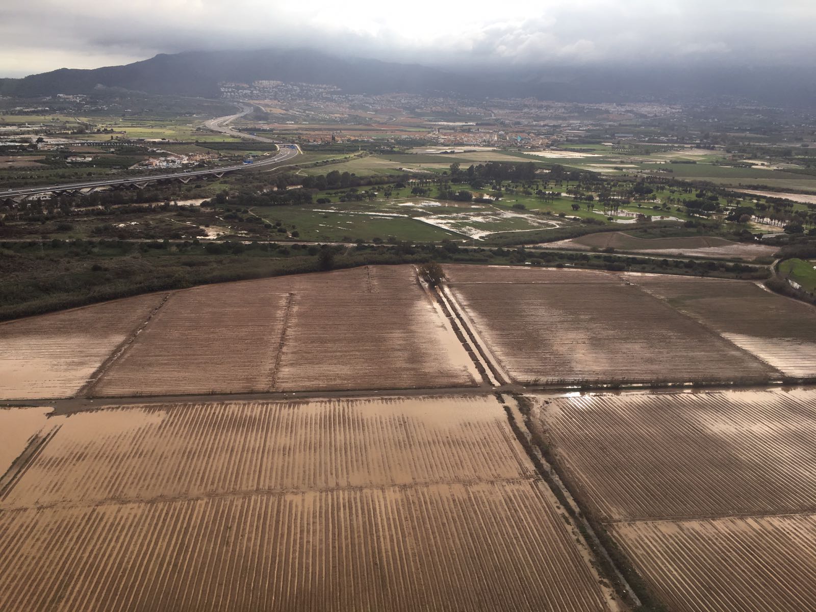 Fotos de la provincia de Málaga desde el aire el día después de la tromba