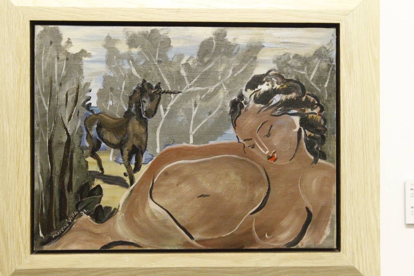 ‘Mujer y unicornio’. De la ‘pintura poética’ de José Moreno Villa. Fue pintado en 1933.