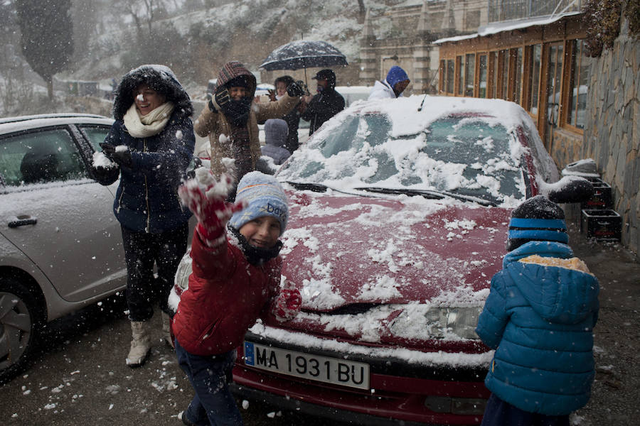 La nieve llega a los Montes de Málaga