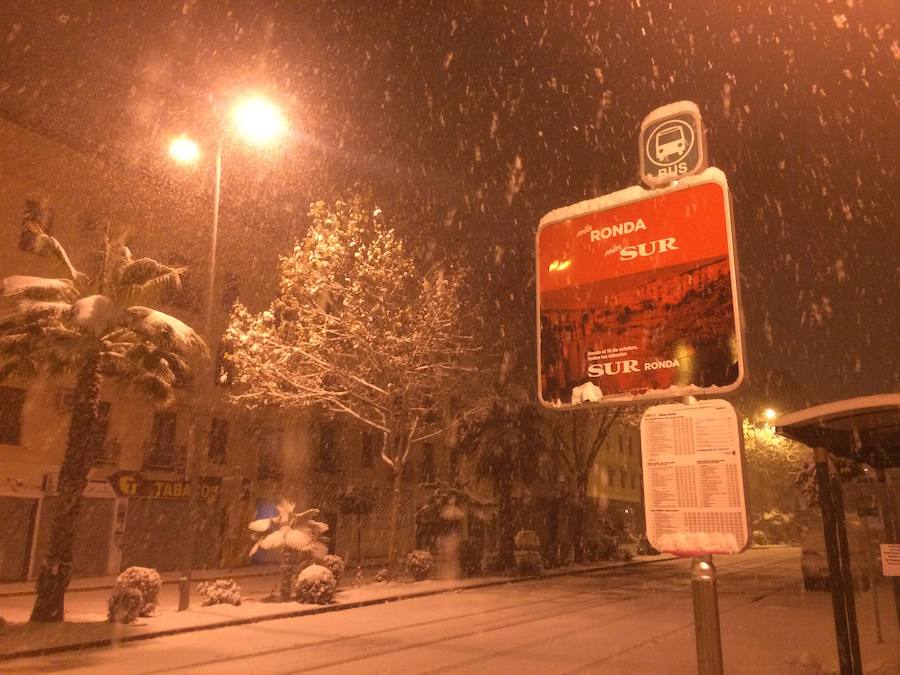 Histórica nevada en Ronda