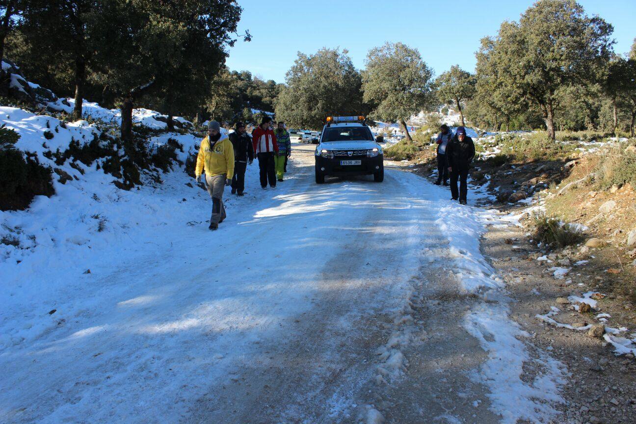 Malagueños en la Sierra de las Nieves.