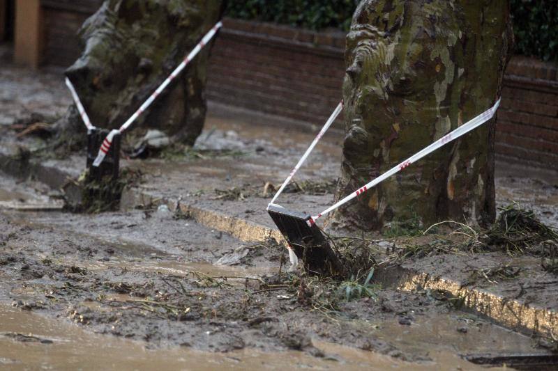 Los efectos de la tromba de lluvia y granizo, en fotos de Fernando González