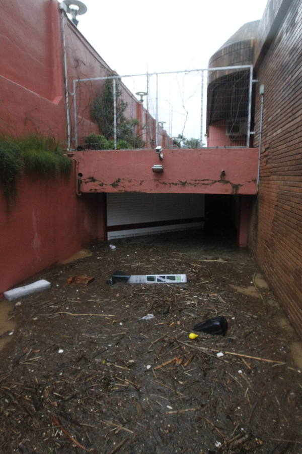 Los efectos de la tromba de lluvia y granizo, en fotos de Fernando González