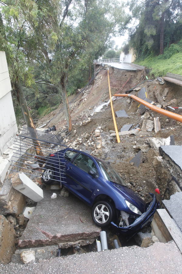 Los efectos de la tromba de lluvia y granizo, en fotos de Fernando González