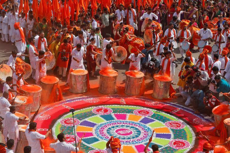 Fotos del festival hindú Gudi Padwa, el Año Nuevo de Maharashtrian