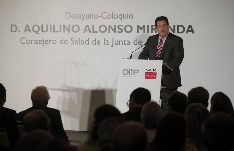 Fotos del coloquio con el consejero andaluz de Salud, Aquilino Alonso