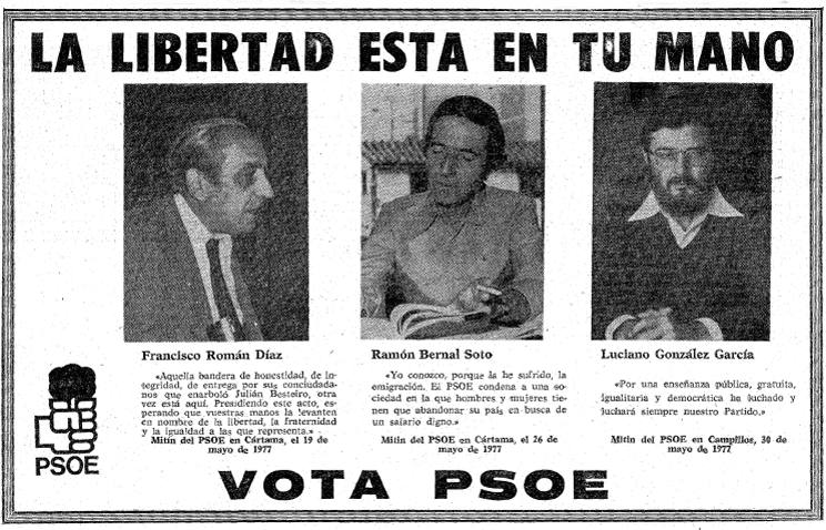 Anuncios electorales de la campaña del 15-J en Málaga