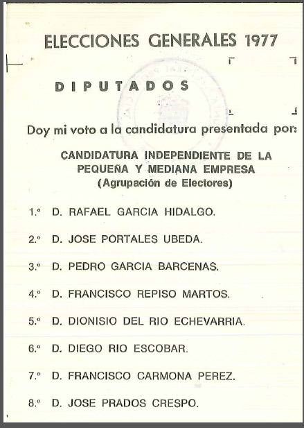 Así eran las candidaturas que se presentaron en Malaga a las elecciones del 15 de junio de 1977.