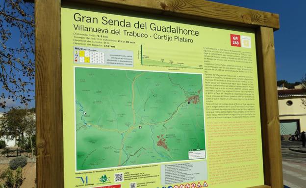 Cartel indicativo de la ruta