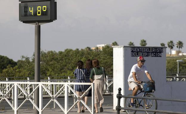Imagen de las altas temperaturas registradas en Andalucía. 