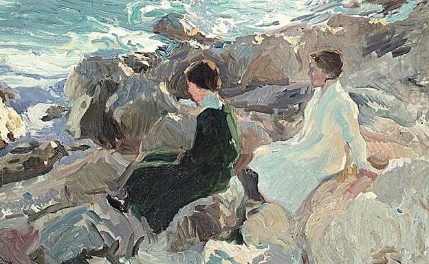 Cuadro ‘La Caleta’ o ‘Entre rocas’ (1910), que se encuentra en el Museo Sorolla de Madrid. 