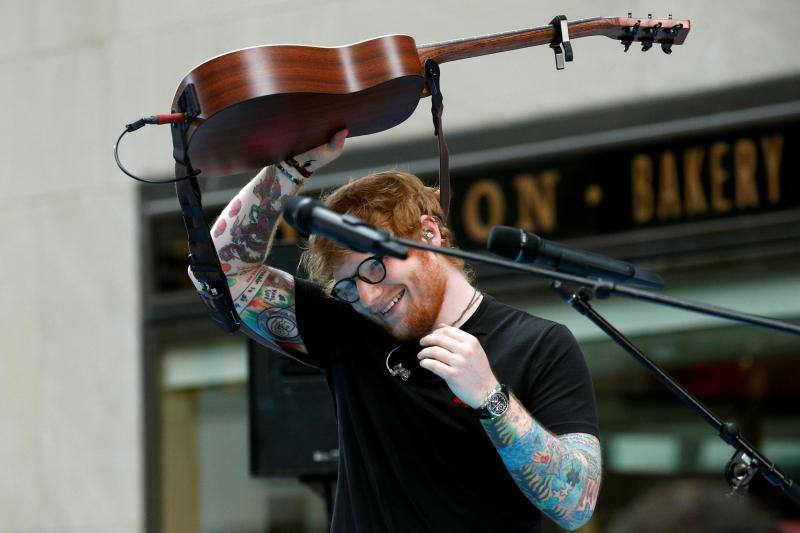 El cantante y compositor británico realiza un concierto para el programa Today de la cadena NBC en la plaza Rockefeller