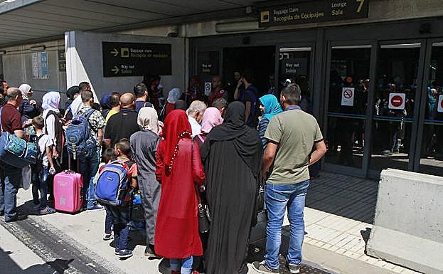 Llegada del grupo a Madrid.