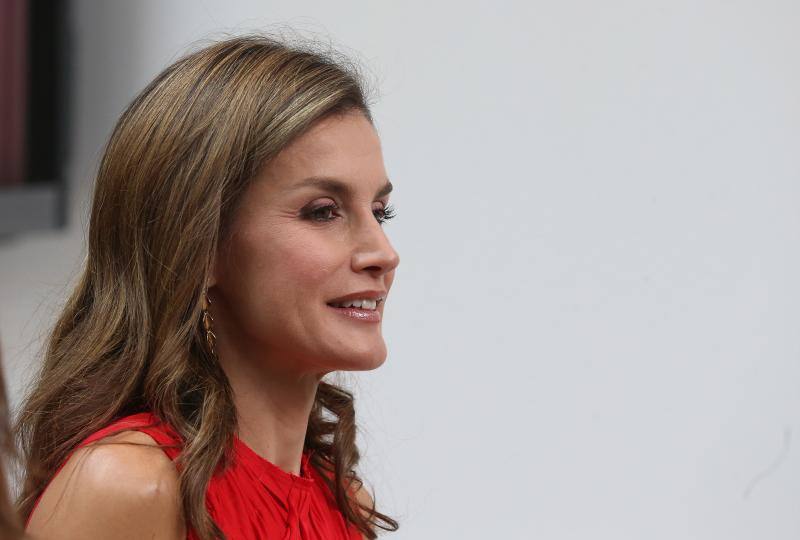 La monarca ha acudido a la apertura oficial del encuentro de los directores del instituto Cervantes en el Museo Ruso 