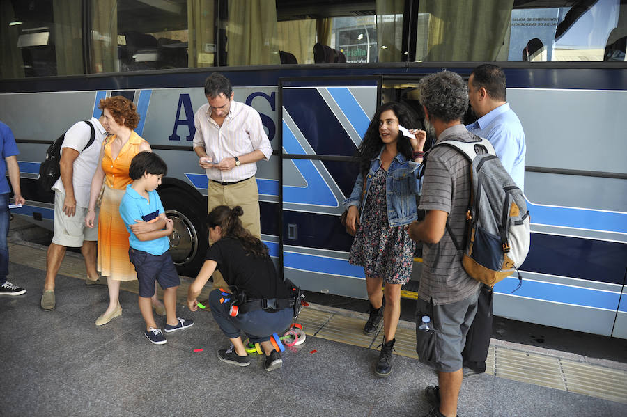 La actriz está grabando estos días en la ciudad 'Sin fin'