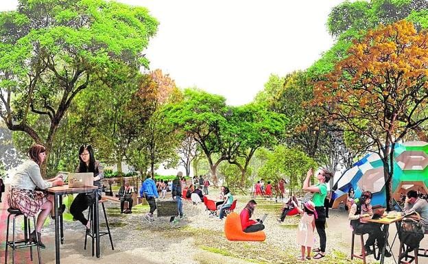 Un espacio público, con vida, extensión de la ciudad