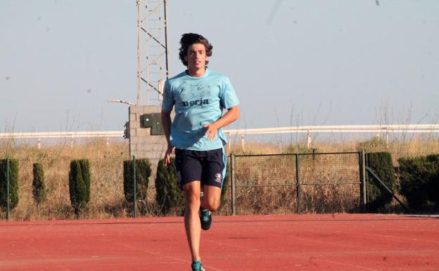 El joven marbellí, en un entrenamiento. 