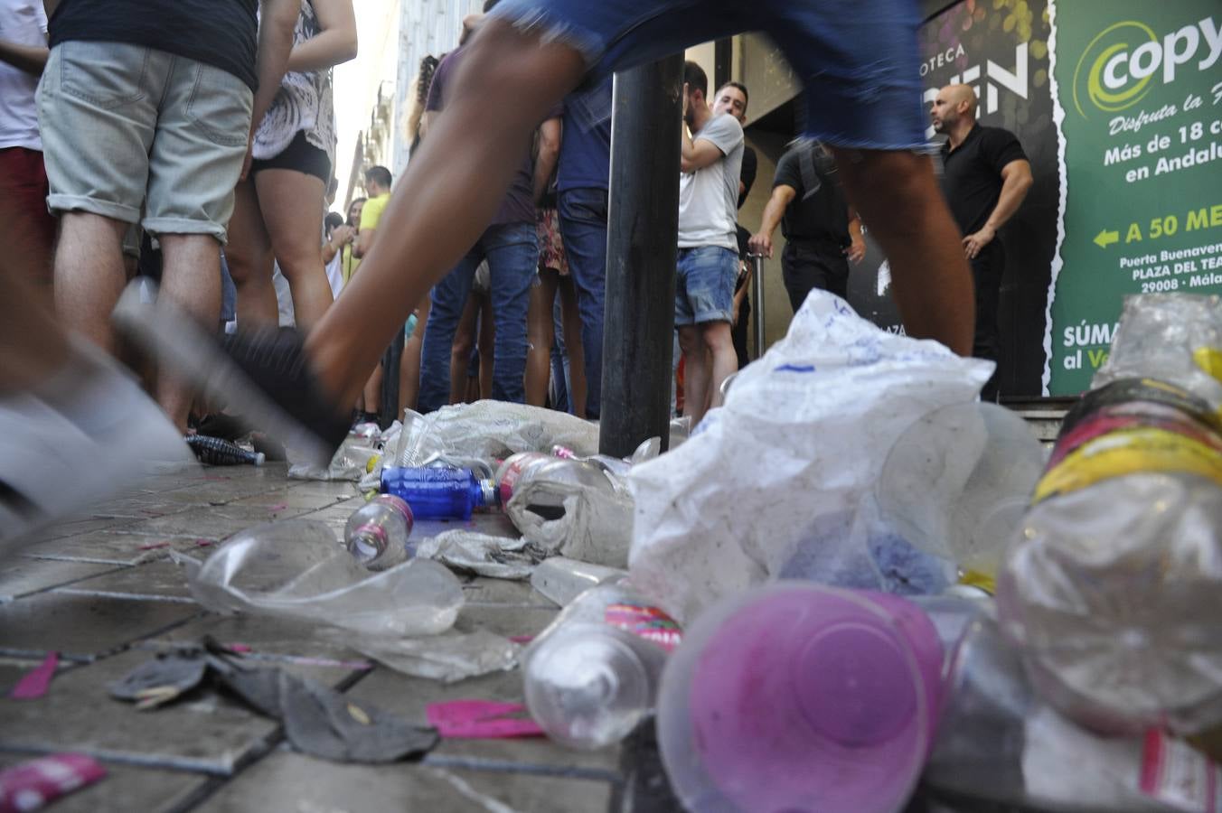 Así quedó el Centro tras la primera jornada de la Feria de Málaga 2017