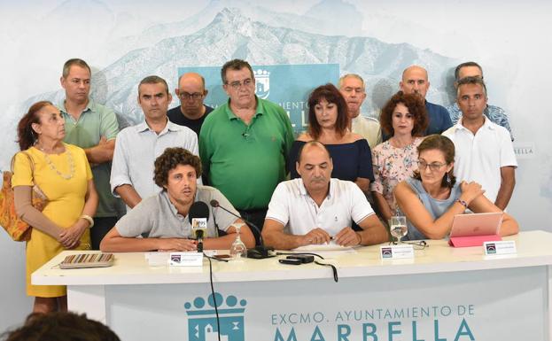 Rueda de prensa de Podemos en Marbella. 