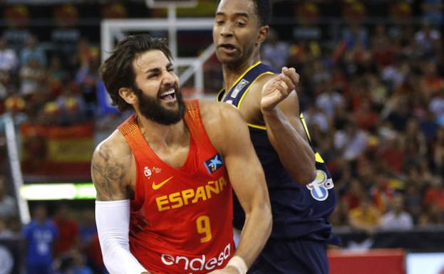 Ricky Rubio, con la selección española.