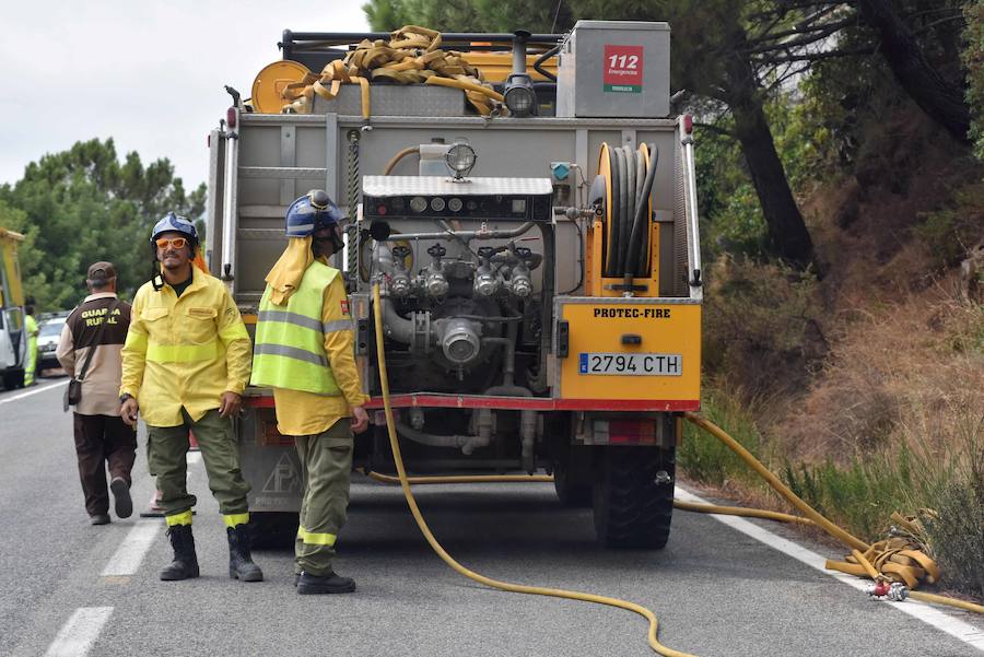 El fuego se inició en la carretera A-397 que une San Pedro con Ronda