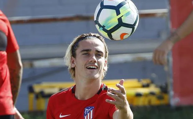 Griezmann, en un entrenamiento. 