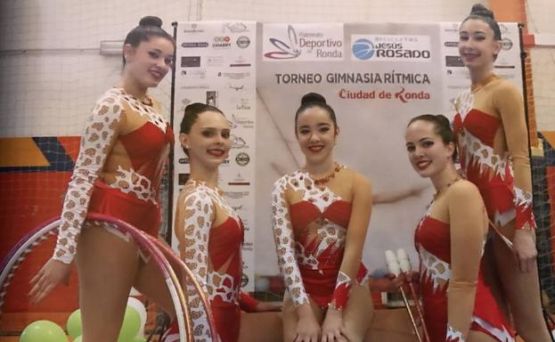 Las integrantes del conjunto cadete copa. 