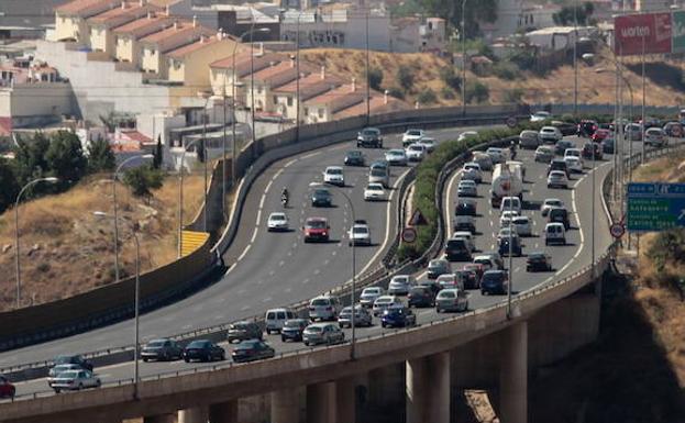 Imagen de uno de los accesos a la capital malagueña desde la Ronda Oeste.