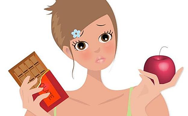 ¿Chocolate o manzana?