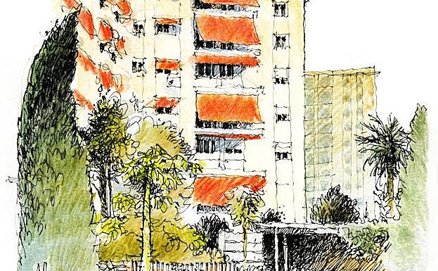 'Málaga a trazos'. Jardín de Gamarra