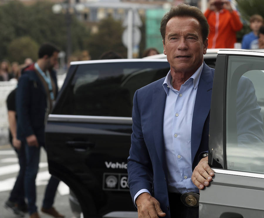 Imágenes de la jornada de ayer en el Festival de Cine de San Sebastián, que contó con la presencia del famoso actor Arnold Schwarzenegger. 