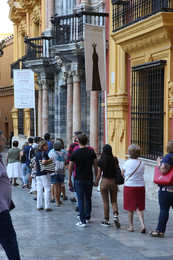 La imagen, tras ser restaurada por Miñarro, se puede visitar desde hoy hasta el miércoles en el Palacio Episcopal