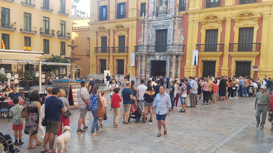 La imagen, tras ser restaurada por Miñarro, se puede visitar desde hoy hasta el miércoles en el Palacio Episcopal