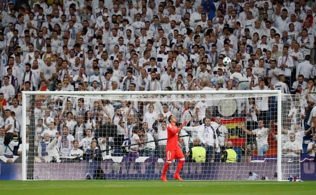 Keylor Navas, durante el partido ante el Tottenham. 