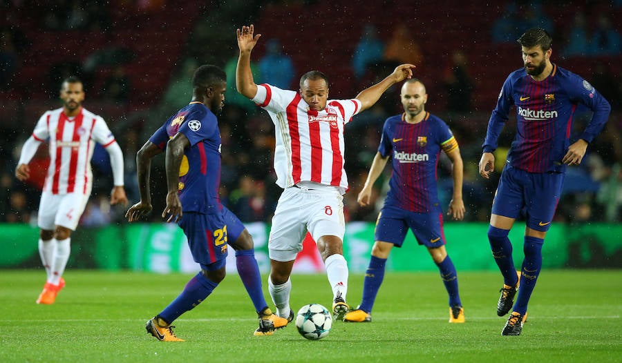 El conjunto azulgrana se impuso por 3-1 a un Olympiacos muy blando. 