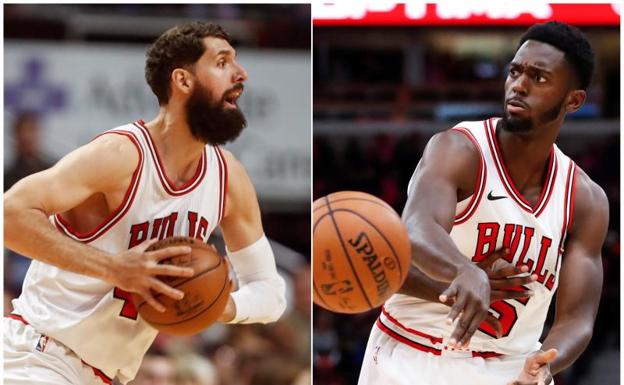 Nikola Mirotic (i) y Bobby Portis. 