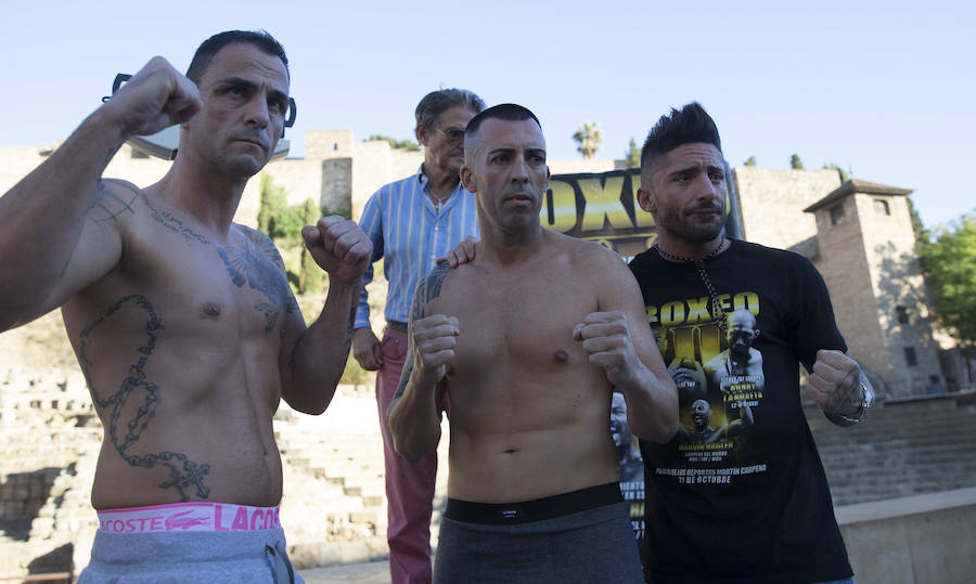 Málaga capital acoge el pesaje oficial de la velada internacional de boxeo que se desarrollará el sábado en el Palacio de los Deportes Martín Carpena.