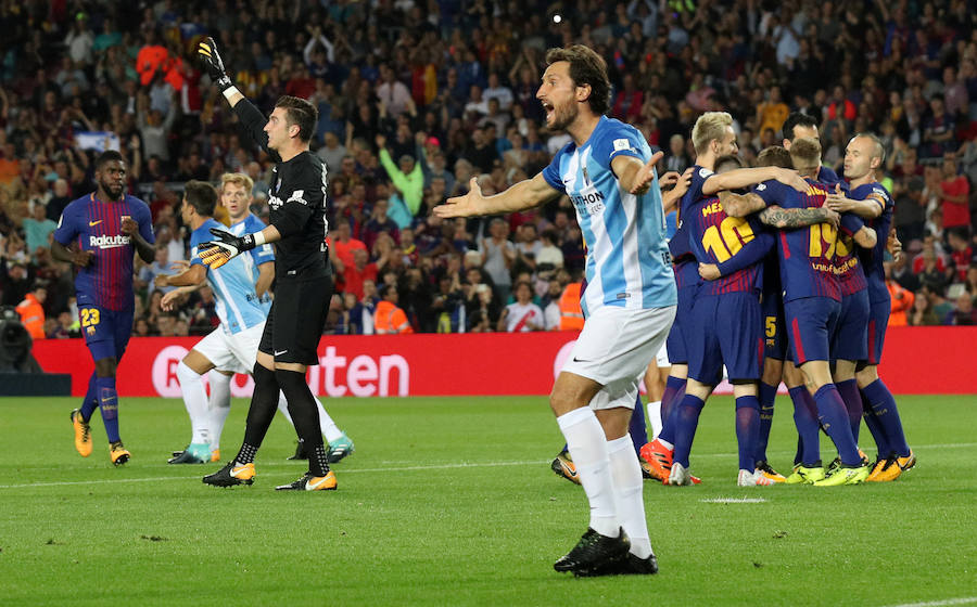 El FC Barcelona, líder de la clasificación, recibe a un Málaga, colista, que tratará de buscar la sorpresa como visitante. El cuadro culé, invicto esta temporada, busca despegarse del resto de perseguidores.