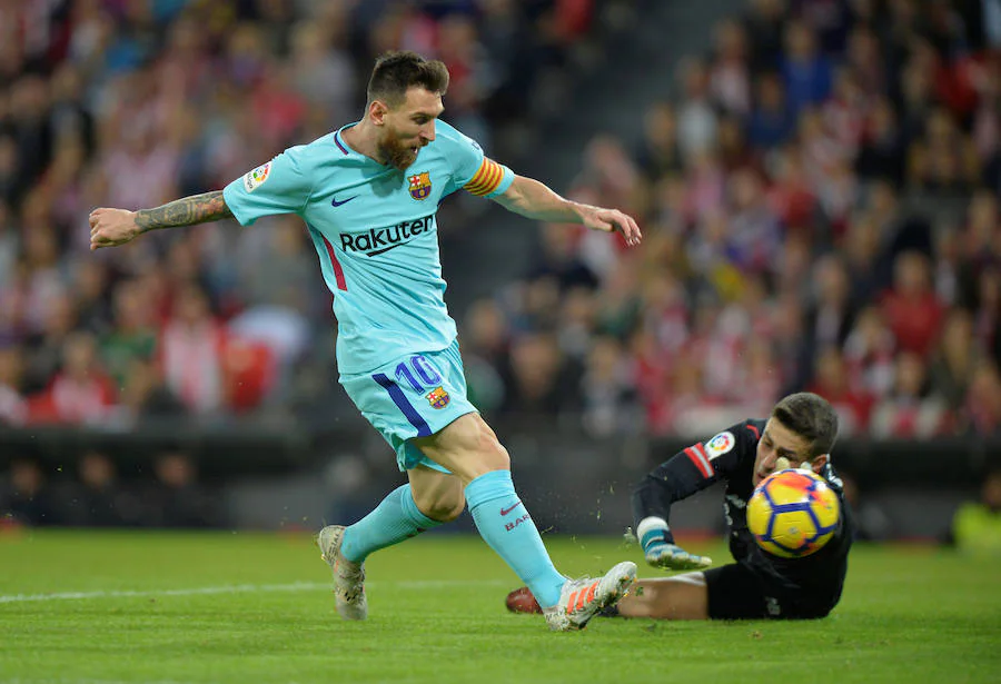 El Barcelona se impuso, con goles de Messi y Paulinho, al Athletic en el regreso de Valverde a San Mamés.