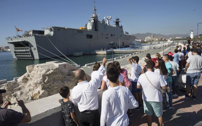 El portaviones ha estado atracado este fin de semana en el Puerto y podía visitarse gratis