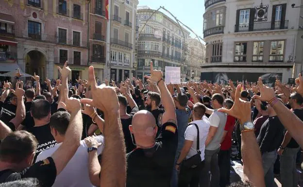 Imagen de la concentración del pasado 27 de octubre en la Plaza de la Constitución de Málaga.