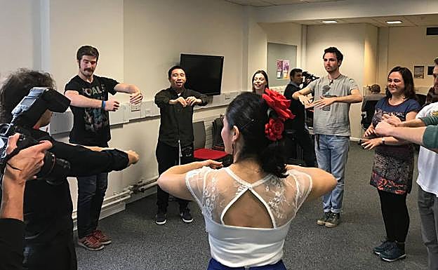 Uno de los talleres de flamenco que se imparten en la Universidad de Londres.