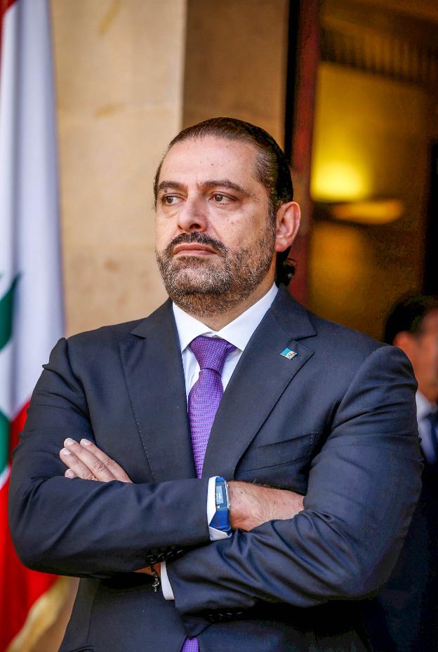 El primer ministro libanés Saad Hariri, hace unos días, en el palacio gubernamental de Beirut. :: reuters
