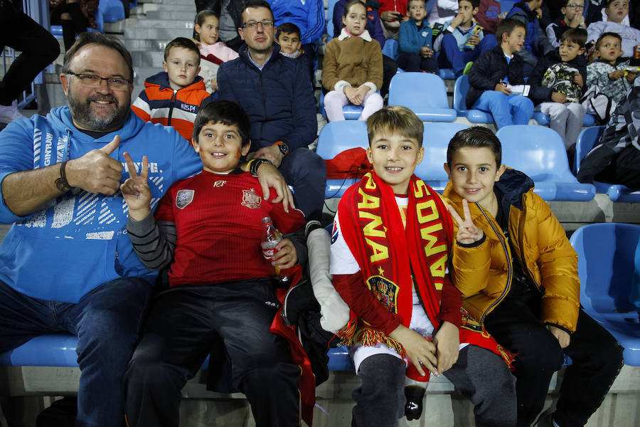 Unas 19.000 personas acudieron a La Rosaleda a presenciar el entrenamiento de la selección española de fútbol.