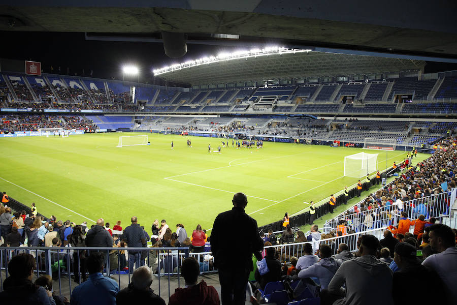 Unas 19.000 personas acudieron a La Rosaleda a presenciar el entrenamiento de la selección española de fútbol.