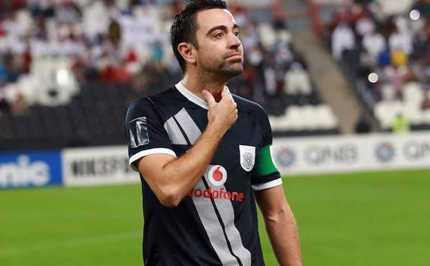 Xavi, en un partido del Al-Sadd. 