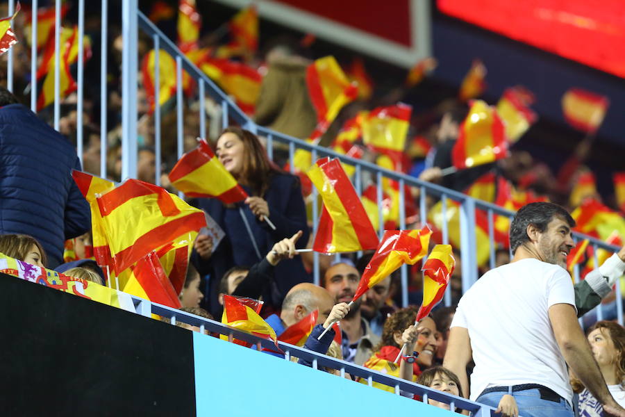 La gran expectación por ver a la selección española en Málaga hizo que La Rosaleda colgase el cartel de completo en el partido ante Costa Rica.