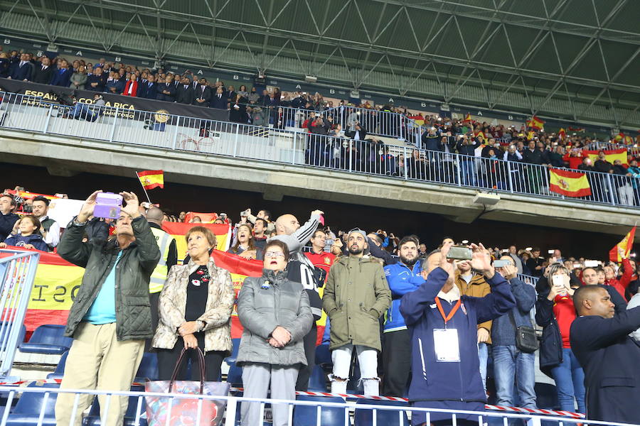 España golea a Costa Rica en La Rosaleda en el amistoso para preparar el Mundial 2018.