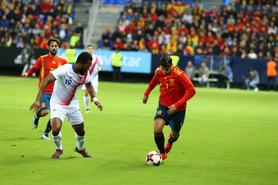España golea a Costa Rica en La Rosaleda en el amistoso para preparar el Mundial 2018.