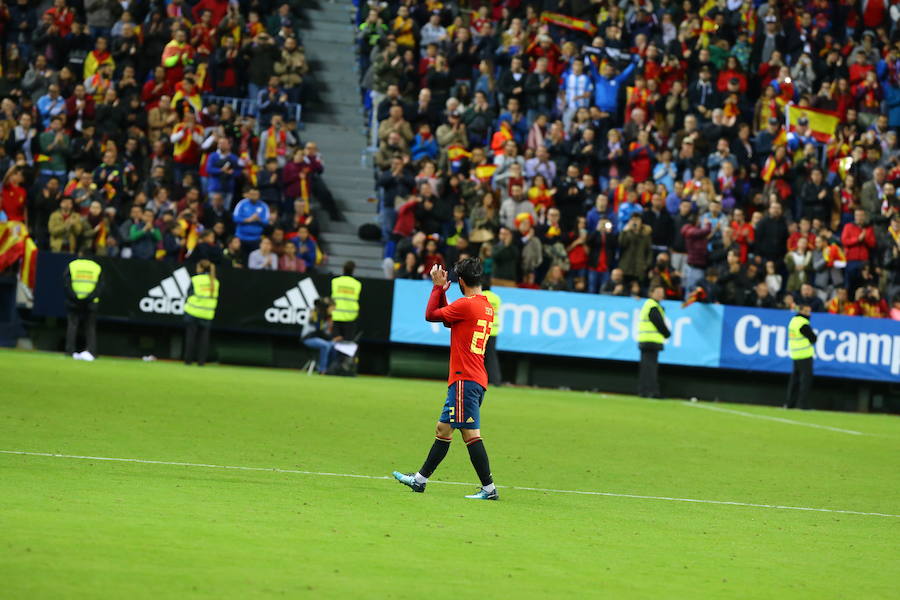 España golea a Costa Rica en La Rosaleda en el amistoso para preparar el Mundial 2018.